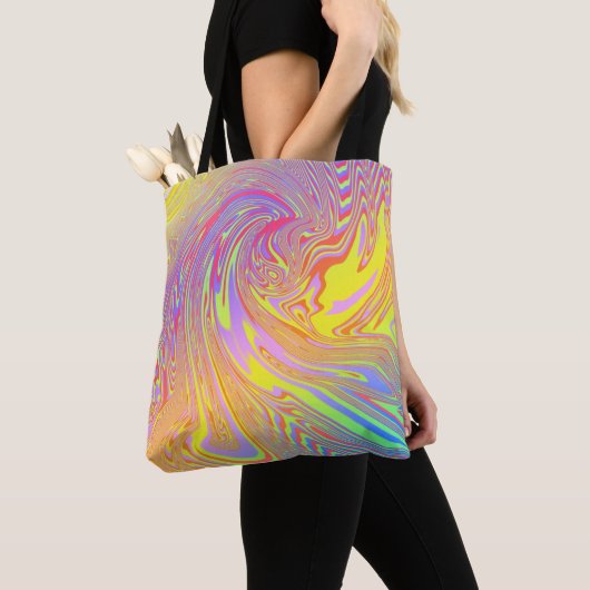 Holografische regenboog Abstract Tote Bag (Dichtbij)