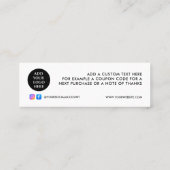 HOLOGRAFISCHE REGENBOOG Bedankt voor uw bestelling Mini Visitekaartje (Achterkant)