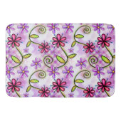 Holografische regenboog bloemencollage badmat (Voorkant)