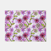 Holografische regenboog bloemencollage deurmat (Voorkant)