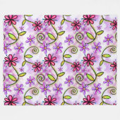 Holografische regenboog bloemencollage fleece deken (Voorkant (Horizontaal))