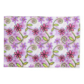 Holografische regenboog bloemencollage kussensloop (Achterkant)