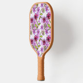 Holografische regenboog bloemencollage pickleball paddle (Links)