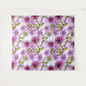 Holografische regenboog bloemencollage wandkleed (Voorkant (horizontaal))