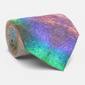 Holografische regenboog chroom hologram Vaderdag Stropdas (Opgerold)