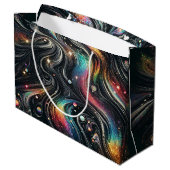 Holografische Regenboog Glitter 70s Galactisch Cre Groot Cadeauzakje (Achterkant Gekanteld)