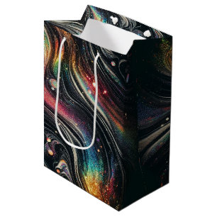 Holografische Regenboog Glitter 70s Galactisch Cre Medium Cadeauzakje