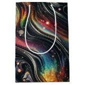 Holografische Regenboog Glitter 70s Galactisch Cre Medium Cadeauzakje (Voorkant)