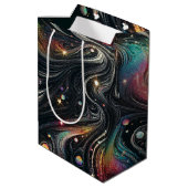 Holografische Regenboog Glitter 70s Galactisch Cre Medium Cadeauzakje (Achterkant Gekanteld)