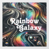 Holografische Regenboog Glitter 70s Galactisch Cre Raamsticker (Vel)