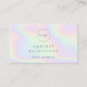 Holografische regenboog wimper extensies custom lo visitekaartje (Voorkant)