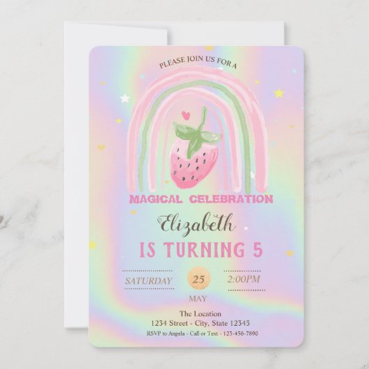 Holografische regenboogbraam kaart (Voorkant)