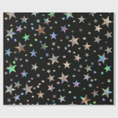 Holografische regenboogbruiloft kerstdag cadeaupapier (Vlak)