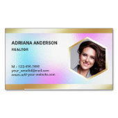 Holografische regenbooggoud - Estate foto-herder Magnetisch Visitekaartje (Voorkant)