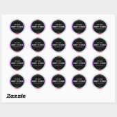 Holografische regenboogkleurige body scrub-labels ronde sticker (Vel)