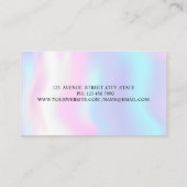 Holografische regenbooglitter drijft professioneel visitekaartje (Achterkant)
