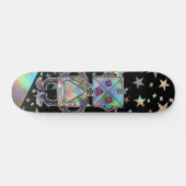 Holografische regenboogstars metalen rommelrobots persoonlijk skateboard (Horizontaal)