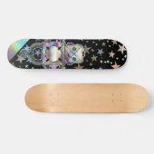 Holografische regenboogstars metalen rommelrobots persoonlijk skateboard (Horizontaal)