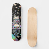 Holografische regenboogstars metalen rommelrobots persoonlijk skateboard (Voorkant)