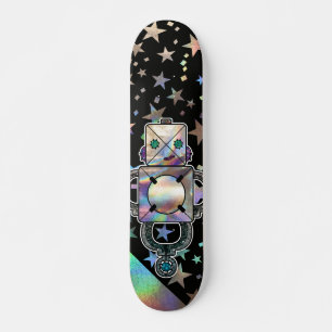 Holografische regenboogstars metalen rommelrobots persoonlijk skateboard