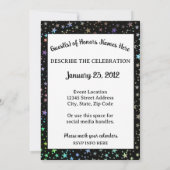 Holografische regenboogsterren Gay Pride-huwelijk Save The Date (Achterkant)