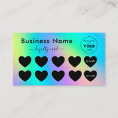 Holografische regenboogunicorn Cute Discount voege Klantenkaartje (Voorkant)