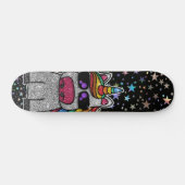 Holografische regenboogUnicorn Sparkly Stars Magis Persoonlijk Skateboard (Horizontaal)