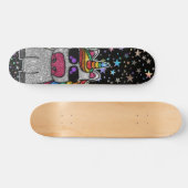 Holografische regenboogUnicorn Sparkly Stars Magis Persoonlijk Skateboard (Horizontaal)