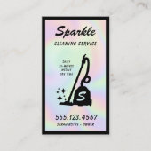 Holografische reinigingsservice met vacuümreiniger contactkaartje (Voorkant)
