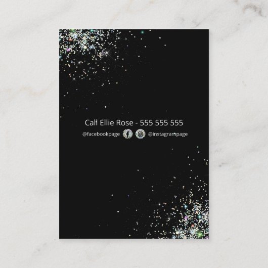 Holografische reservekaarten voor houders visitekaartje (Achterkant)