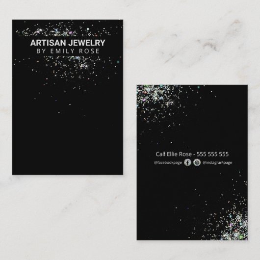 Holografische reservekaarten voor houders visitekaartje (Voorkant / Achterkant)