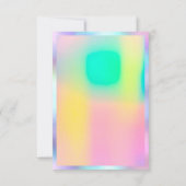 Holografische Roze Make-up Bruiloft Sweet 16th Kaart (Achterkant)