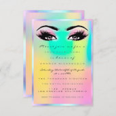 Holografische Roze Make-up Bruiloft Sweet 16th Kaart (Voorkant / Achterkant)