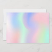 Holografische roze paarse foto 18e verjaardag save the date (Achterkant)