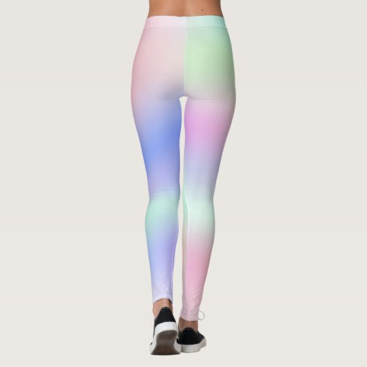 Holografische roze paarse munt leggings (Achterkant)