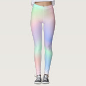Holografische roze paarse munt leggings (Voorkant)