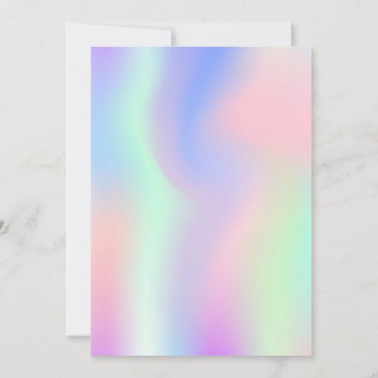 Holografische roze paarse neon Sweet 16 Kaart (Achterkant)