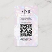 Holografische Roze Parel Instagram Modern Visitekaartje (Achterkant)