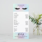 Holografische Salon Prijslijst Menu (Staand voorkant)