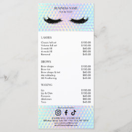 Holografische Salon Prijslijst Menu