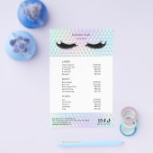 Holografische Salon Prijslijst Menu (Enkel)