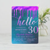 Holografische schijven 30e verjaardag kaart (Staand voorkant)