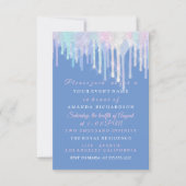 Holografische schijven Unicorn roze blauw Quincean Kaart (Voorkant)