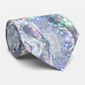 Holografische schittering glitters stropdas (Opgerold)