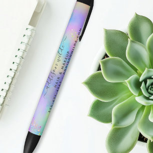 Holografische schittering Opal iriserende zakelijk Zwarte Inkt Pen