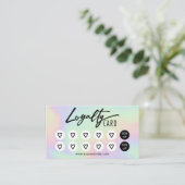 Holografische schoonheid Salon & Spa Cute Hearts L Klantenkaartje (Staand voorkant)