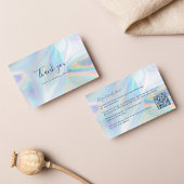 Holografische Schoonheidssalon QR Code Script Dank Visitekaartje