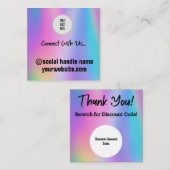 Holografische Scratch-Off Korting Kaarten Vierkante Visitekaartje (Voorkant / Achterkant)
