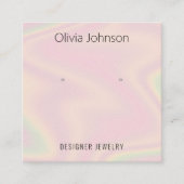 Holografische sieraden Oorbel Display Visitekaartj Vierkante Visitekaartje (Voorkant)