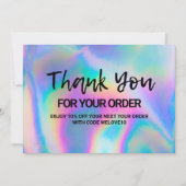 Holografische Small Business Media Insert Bedankkaart (Voorkant)